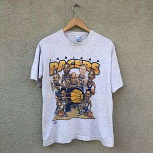 Vtg 90s Indiana Pacers big headT shirt NBA Basketball Team